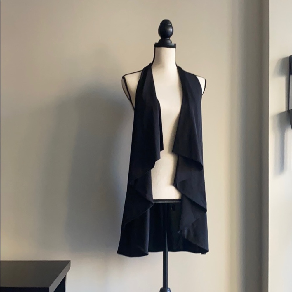 Long draped vest
